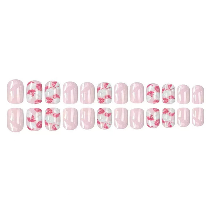 Kunstnagelset mit elegantem Blumendesign Karnz