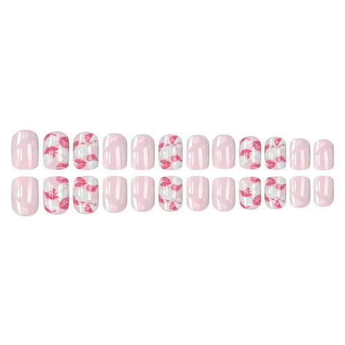 Kunstnagelset mit elegantem Blumendesign Karnz