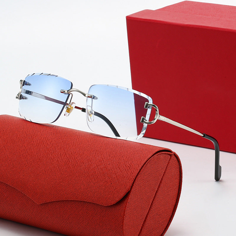 Damen elegante Halbrahmen Korrektionsbrille Karnz