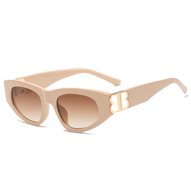 Damen Cat-Eye Sonnenbrille mit elegantem Kunststoffen und luxuriösen Metalldetails Karnz