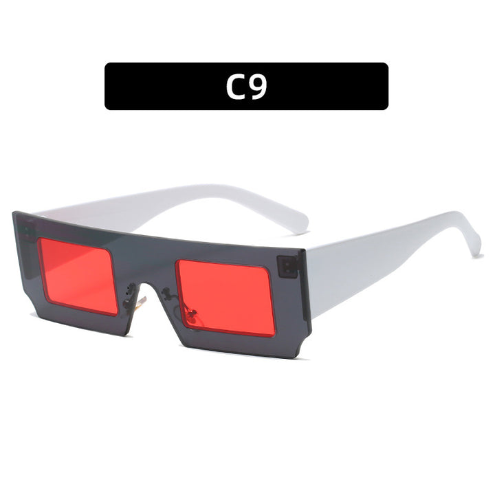 Futuristische Quadratische Schild Sonnenbrillen