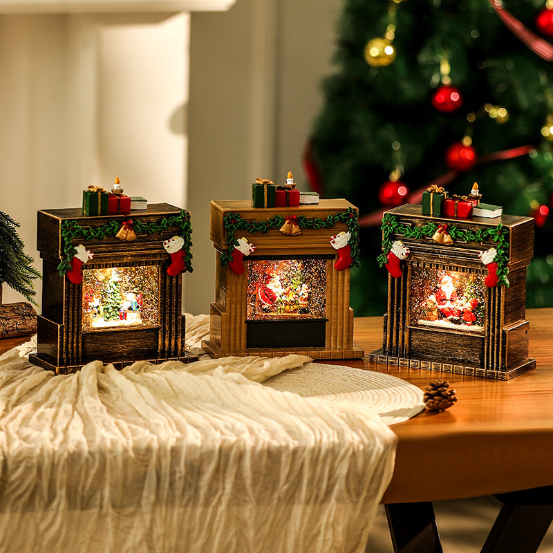 Dekorative Weihnachtsromantik Kaminfigur Karnz