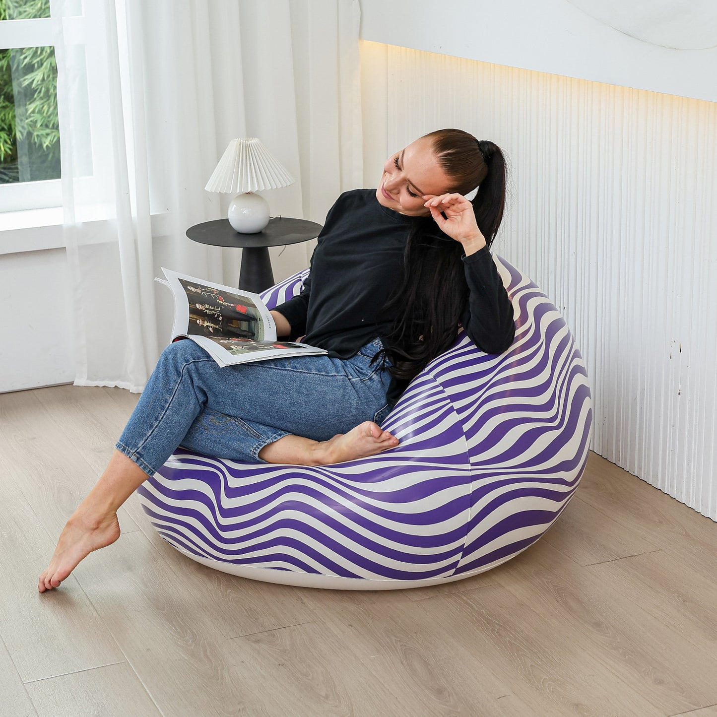 Damen Aufblasbares Komfort-Sofa mit ergonomischer Rückenlehne Karnz