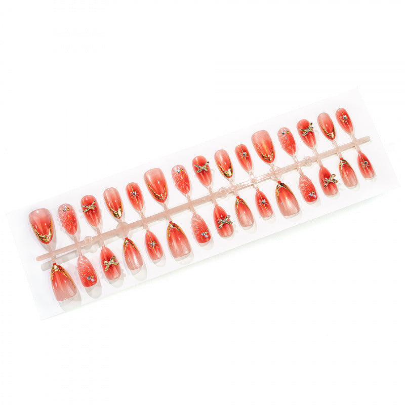 Künstlerisches Blumendesign Press-On Nail Set