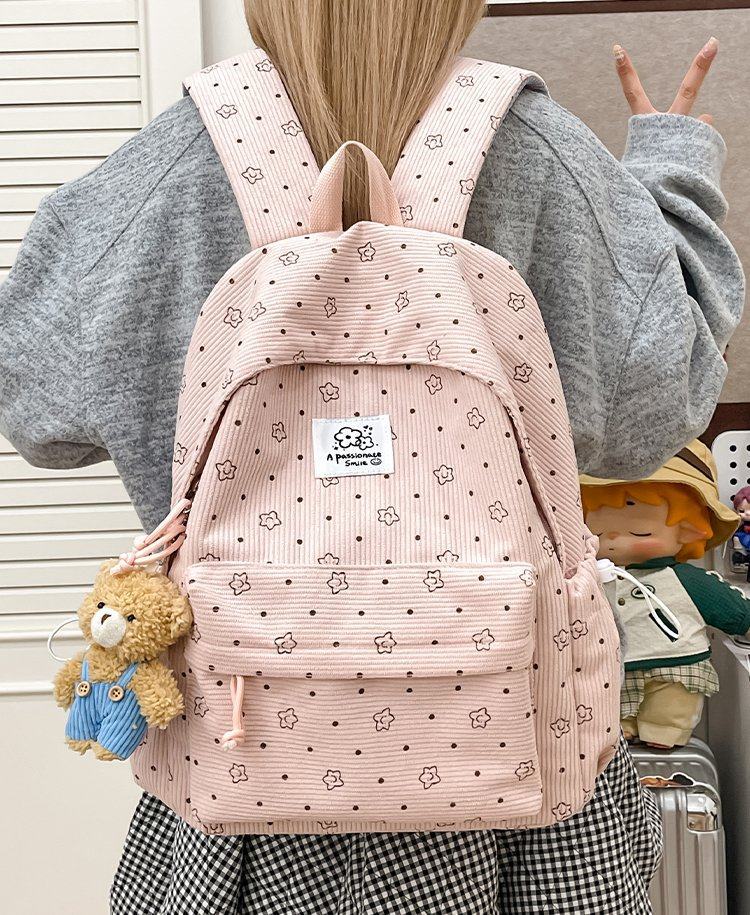 Verspielter floraler Druck Rucksack