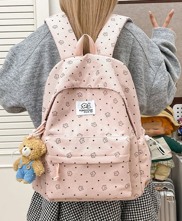 Verspielter floraler Druck Rucksack