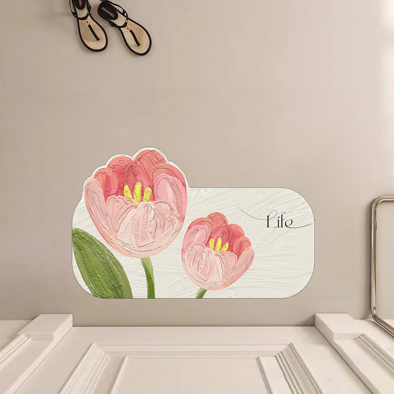 Dekorative Floral Badmatte