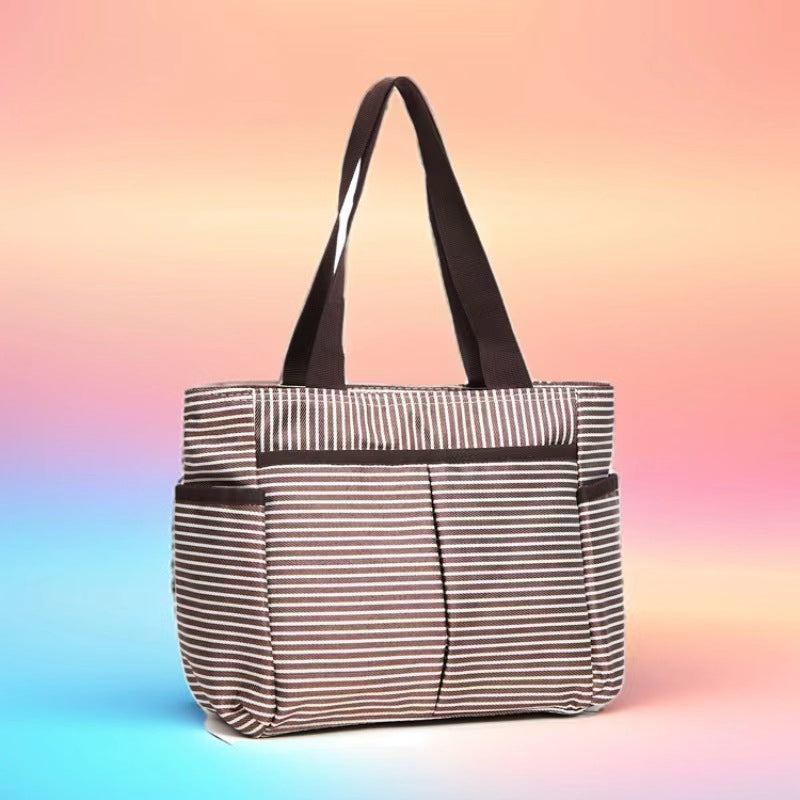 Stylische gestreifte Mehrfach-Tasche Karnz