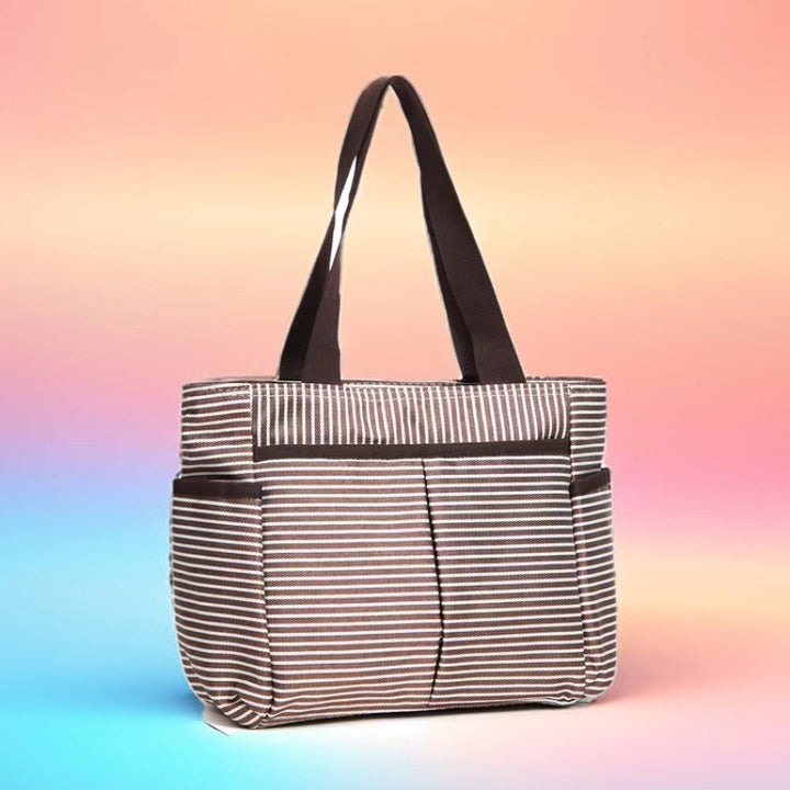 Stylische gestreifte Mehrfach-Tasche Karnz