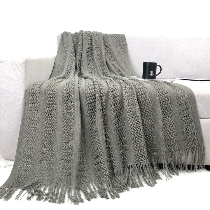 Strukturierte Strickdecke Karnz