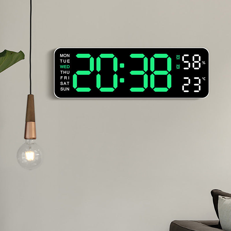 Digitaler Wandwecker mit Temperatur- und Luftfeuchtigkeitsanzeige Karnz