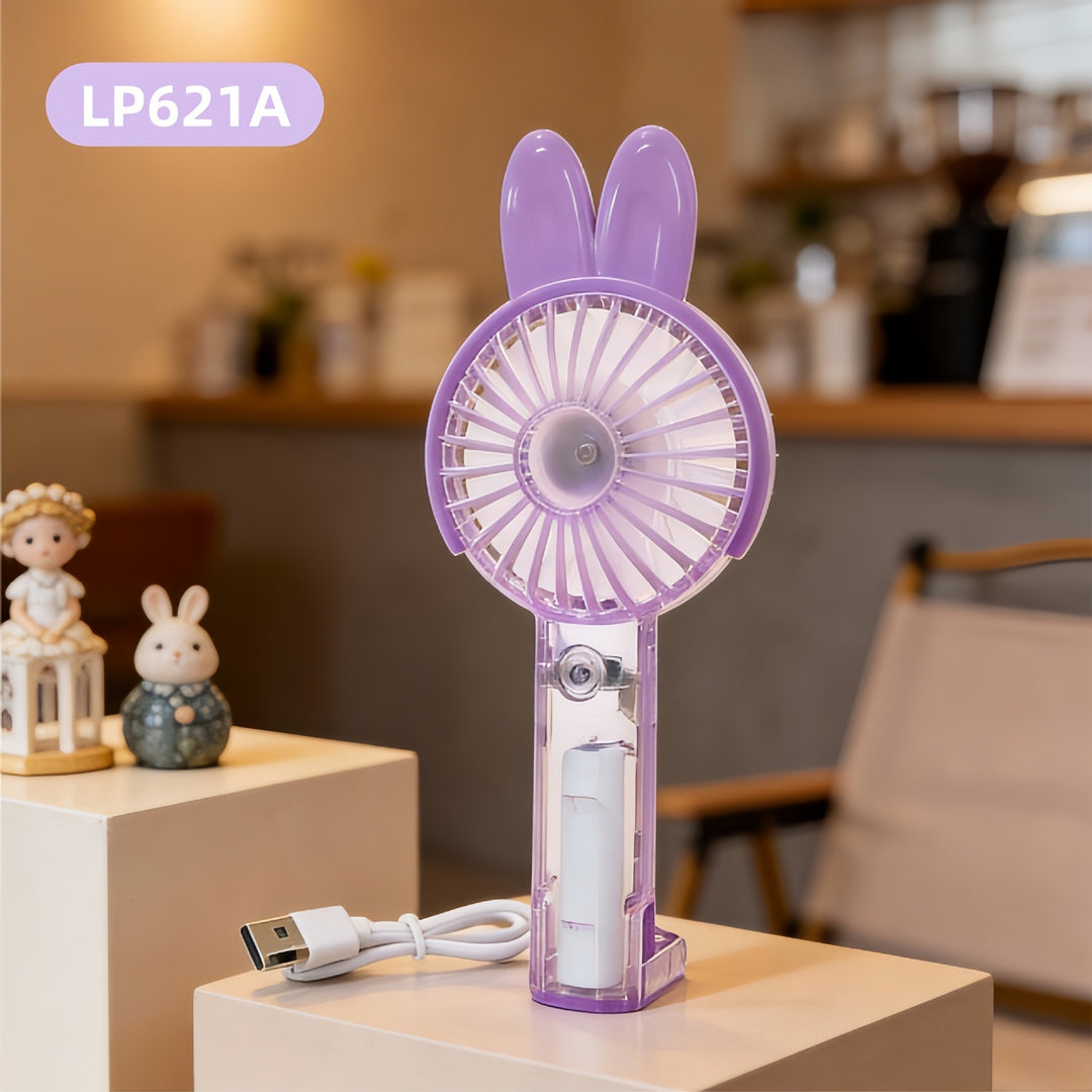 Unisex Tragbarer Handventilator mit niedlichem Hasenmotiv Karnz
