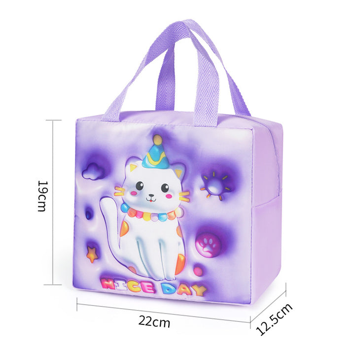 Spaßige und verspielte Katzen-Themen Lunch Tasche