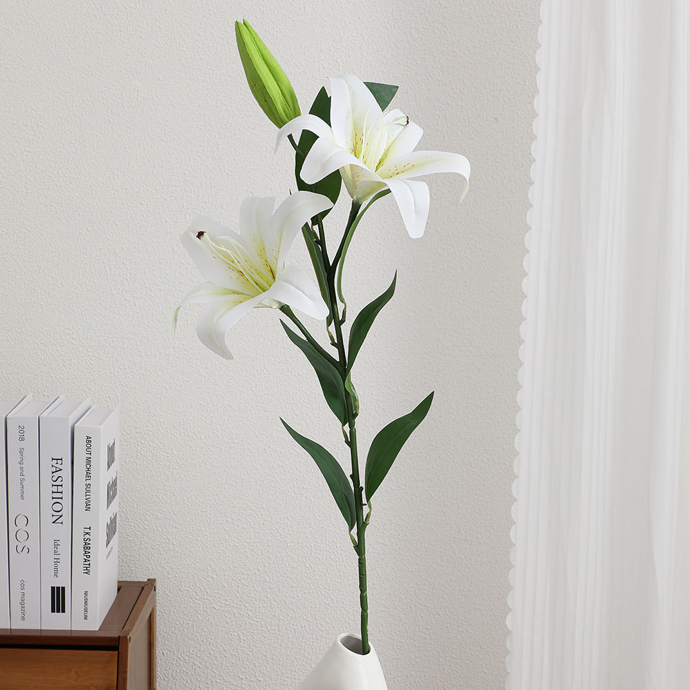 Künstlicher Lilienstängel mit naturgetreuen Blüten Karnz
