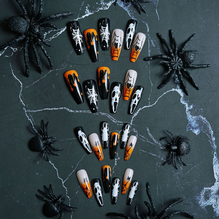 Halloween-Themen Künstlerische Press-On Nägel Karnz