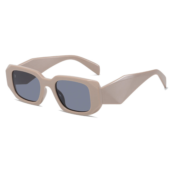 Damen quadratische Designer-Sonnenbrille mit modernem akzentuiertem Rahmen Karnz