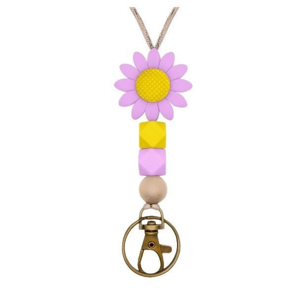 Bunter Blumen-Themen Perlen Schlüsselanhänger Halter Karnz