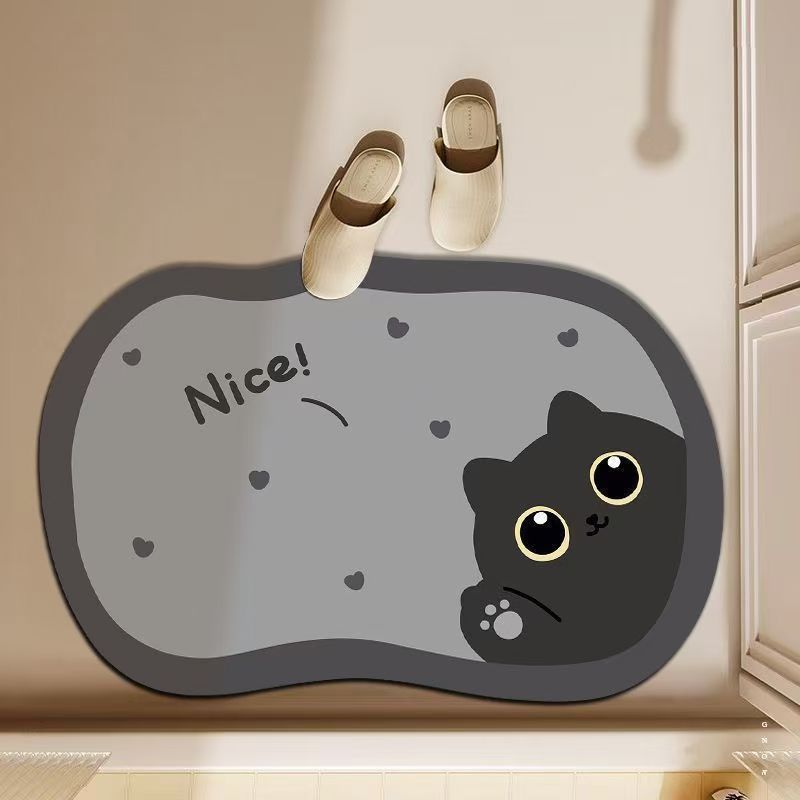 Verspielte katzenmotivierte Eingangsmatte