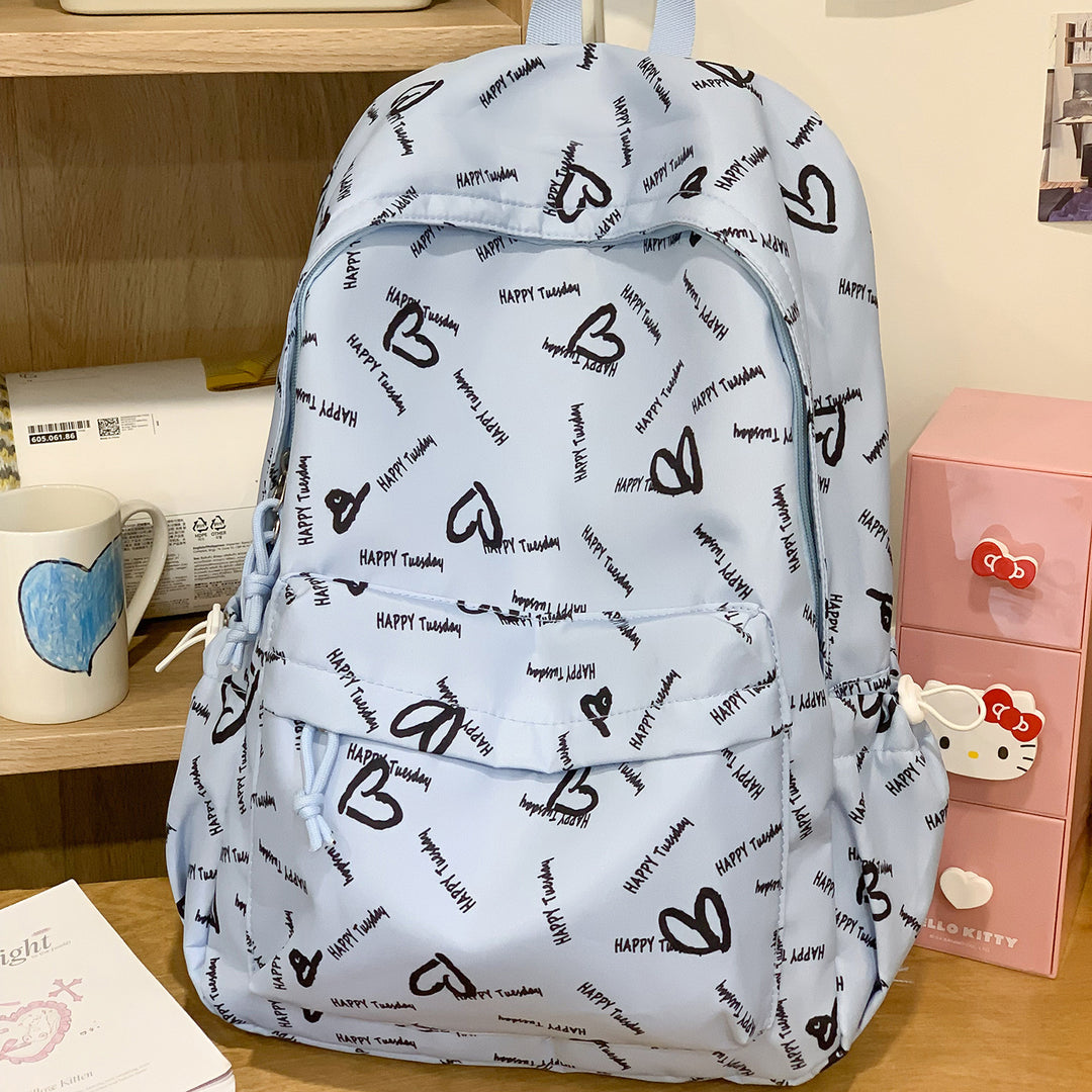 Verspielter Herz-Muster Rucksack Karnz