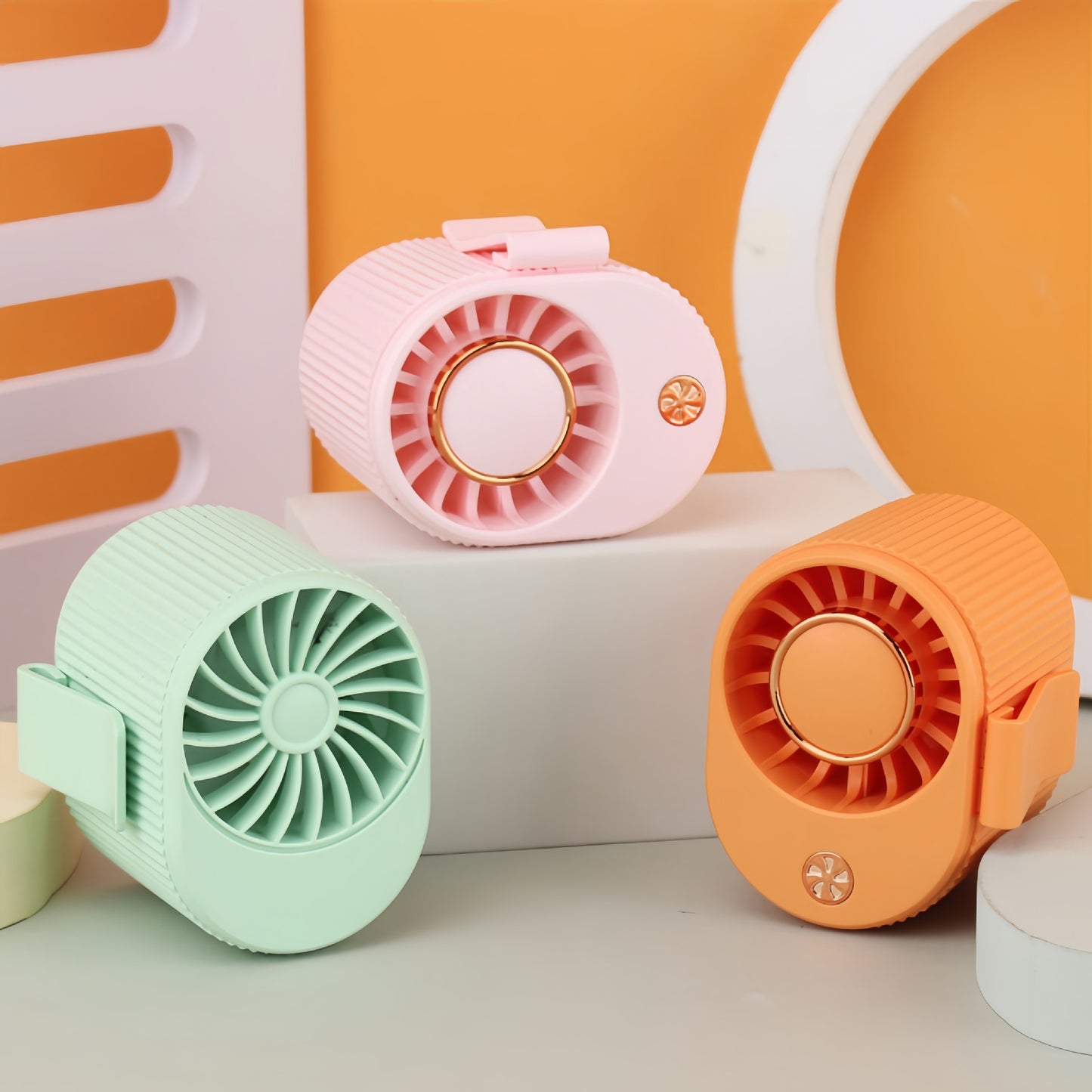 Damen tragbarer Mini-Handventilator mit wiederaufladbarem Akku Karnz