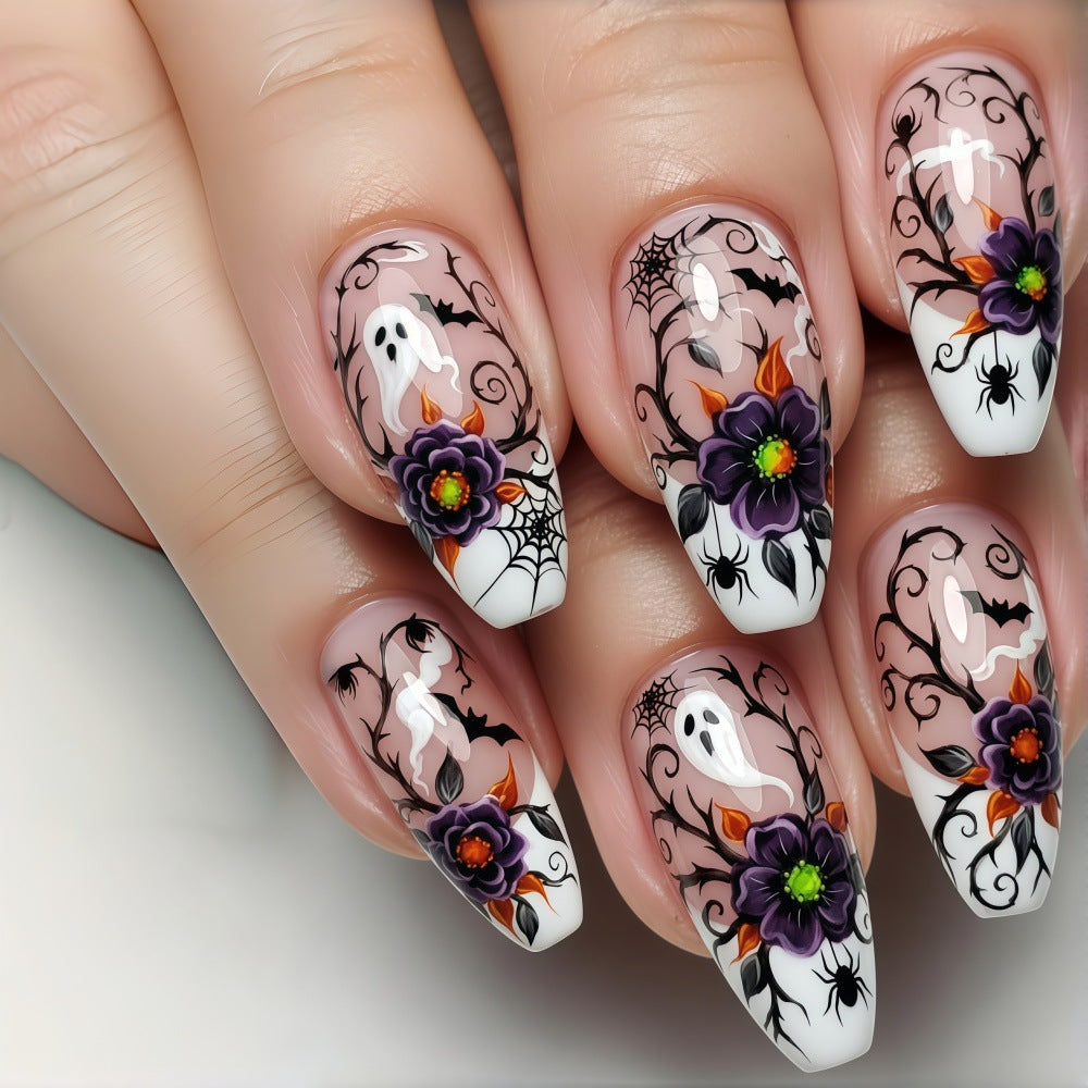 Kunstnägel mit originellem Halloween-Motiv Karnz
