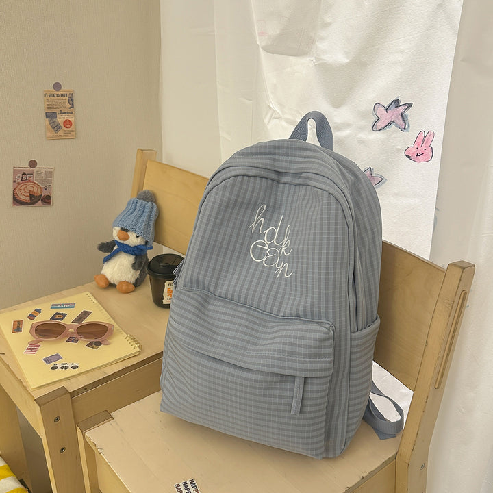 Lässiger kariert gemusterter Rucksack Karnz