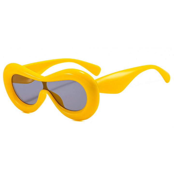 Damen modische Sonnenbrille mit nostalgischem Schwung Karnz