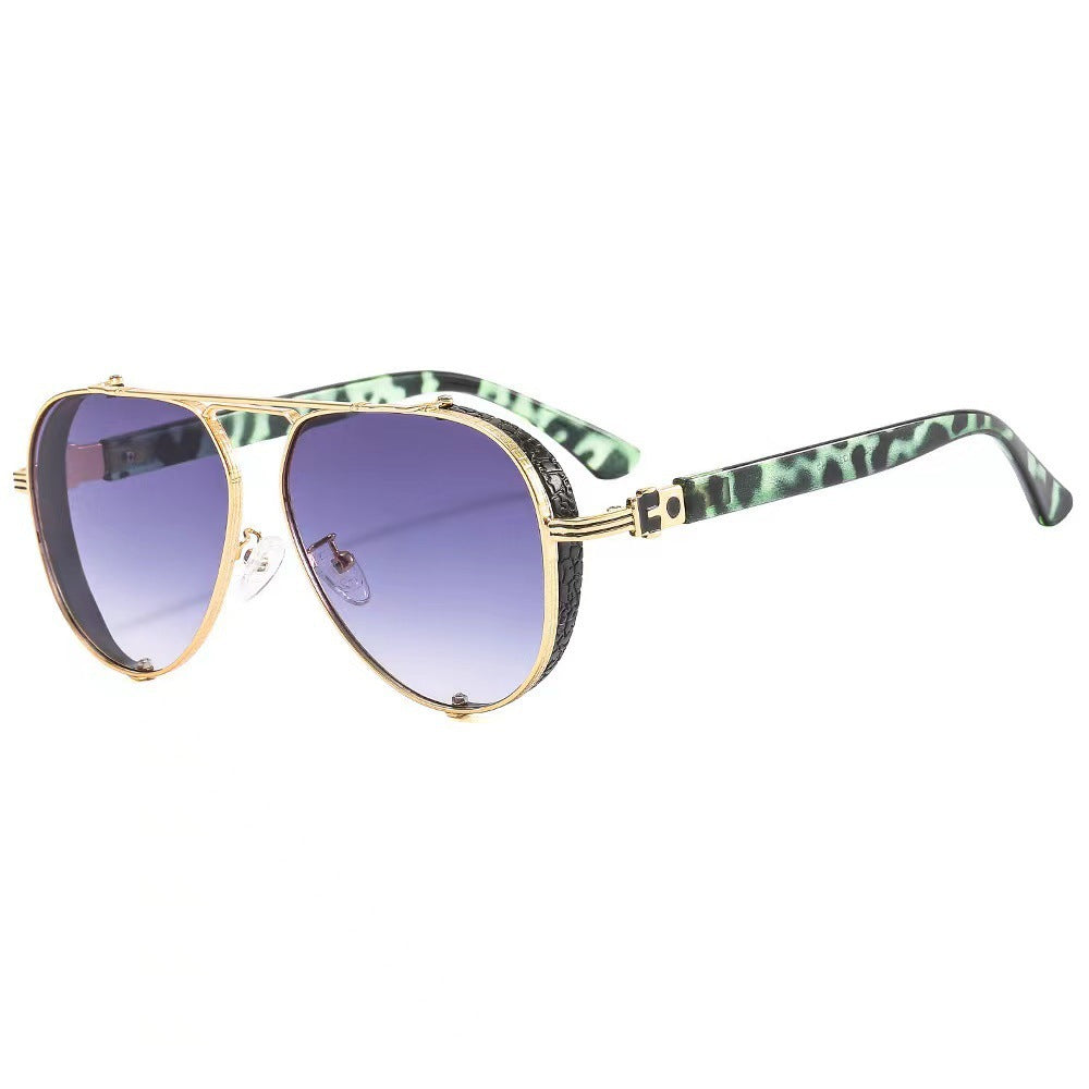 Damen modische Sonnenbrille mit innovativem retro-futuristischem Design Karnz