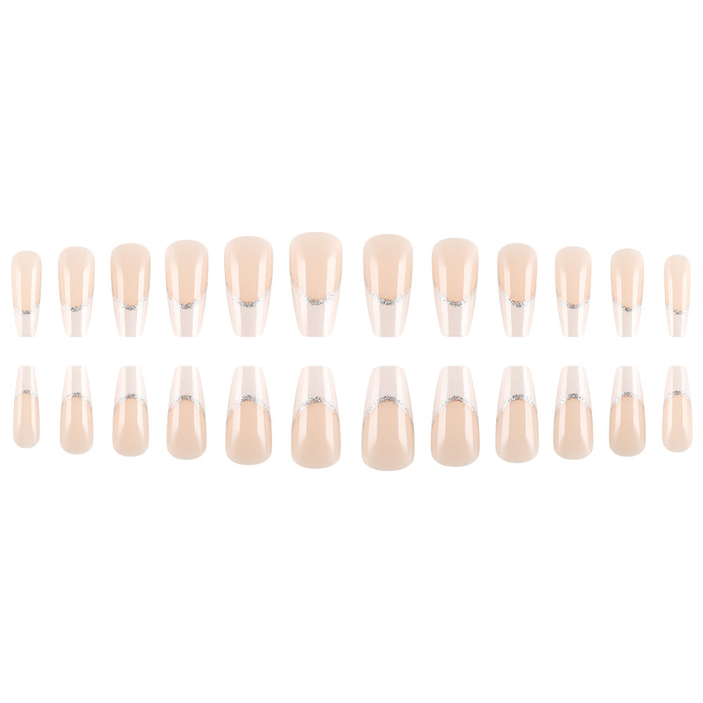 Elegantes Press-On-Nagel-Set mit Strassakzenten Karnz