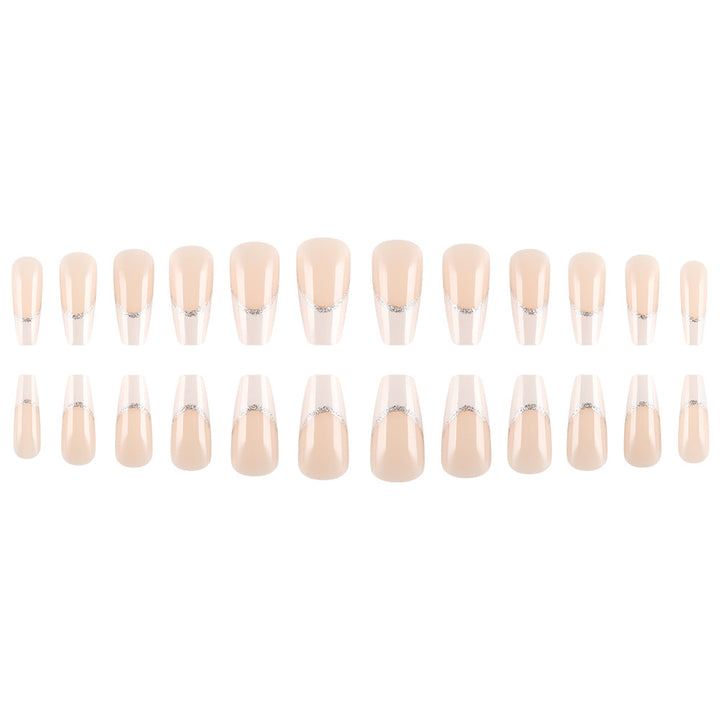 Elegantes Press-On-Nagel-Set mit Strassakzenten Karnz