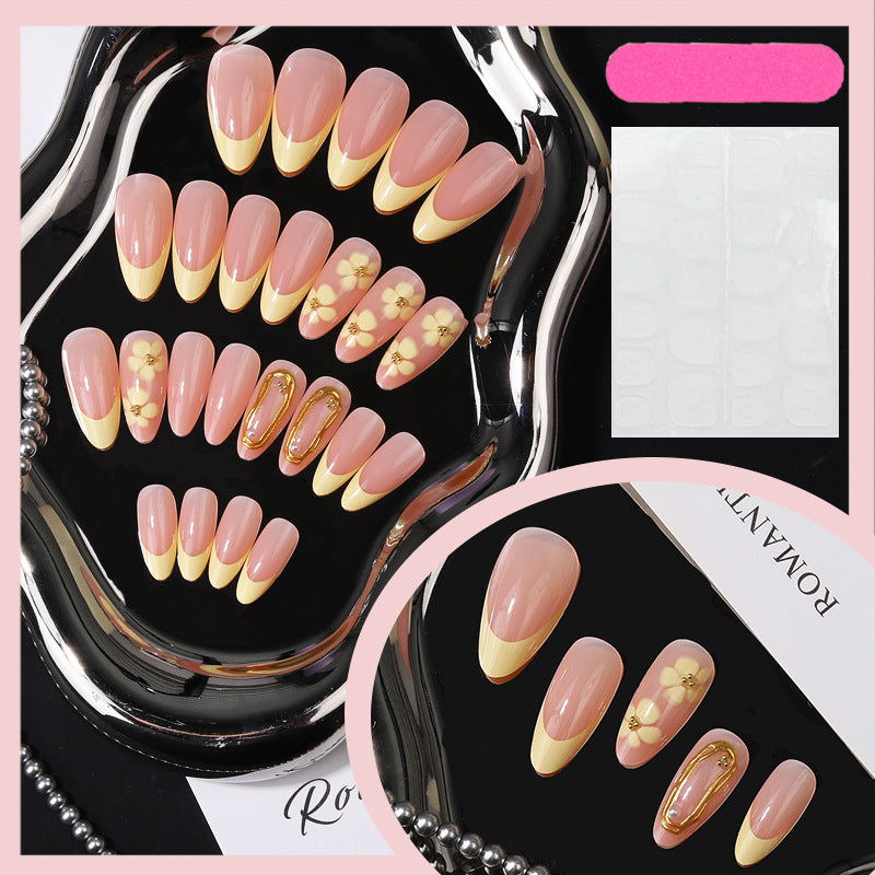 Elegante florale Press-On-Nagel-Set Karnz