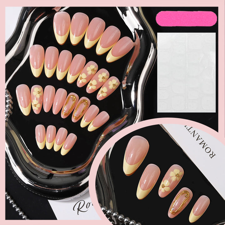 Elegante florale Press-On-Nagel-Set Karnz