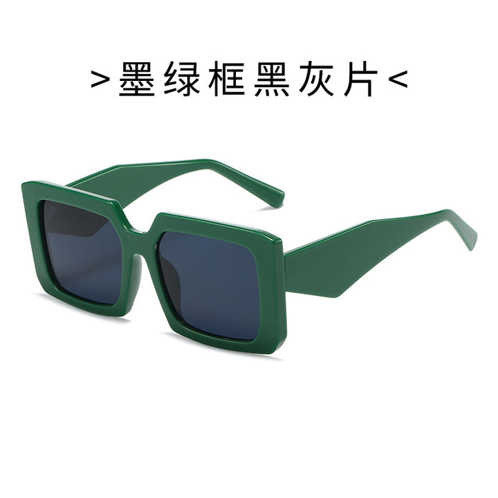 Damen Geometrische Sonnenbrille mit breitem Rahmen Karnz
