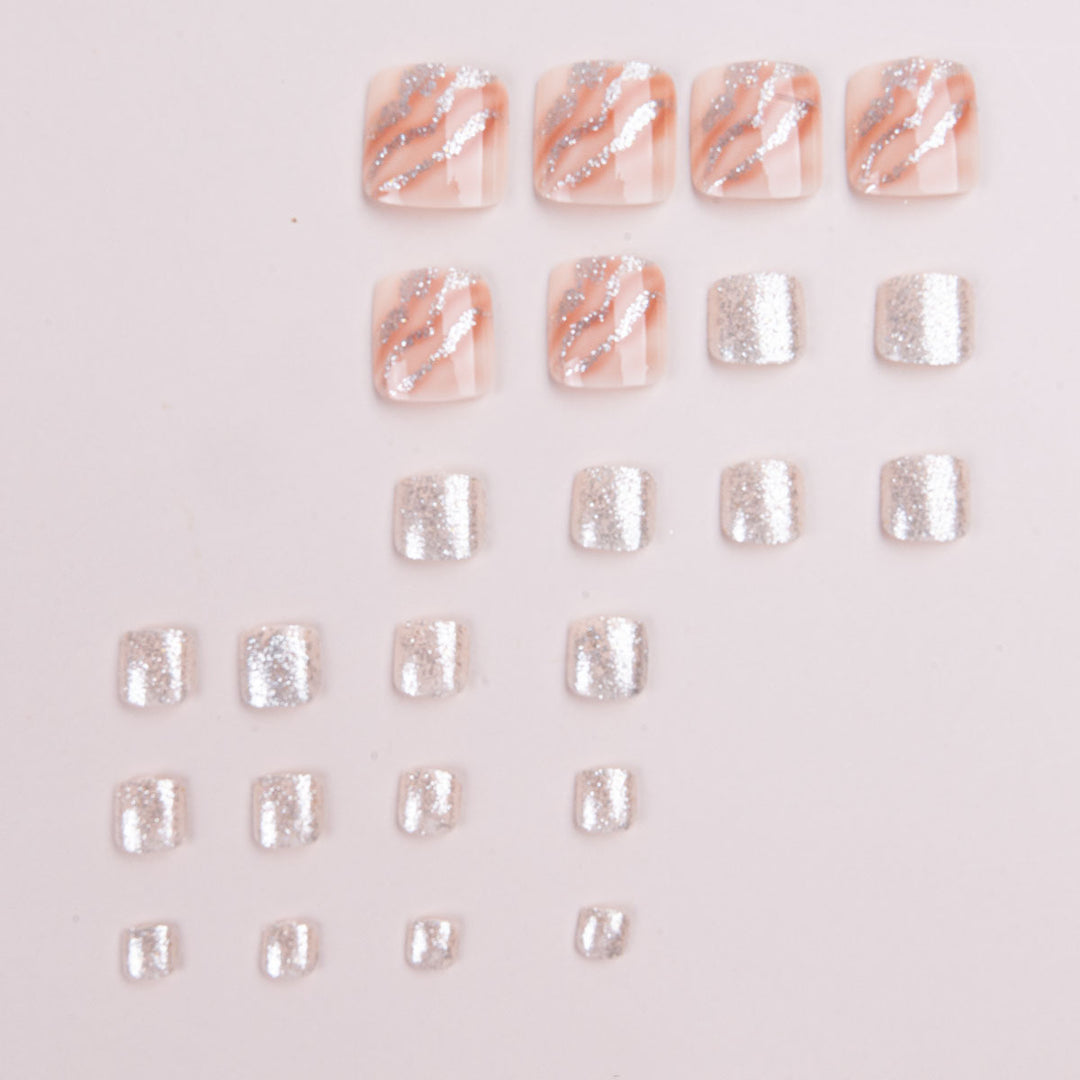 Dekoratives Glitter Pediküre-Set