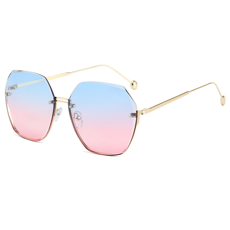 Damen oversized Sonnenbrille im modernen Hexagon-Stil Karnz