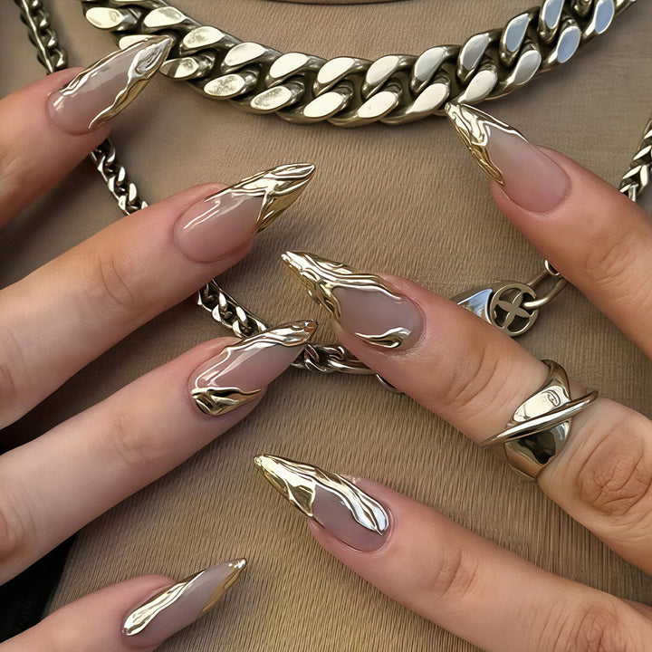 Premium Marmor Design Press-On Nagelset Karnz