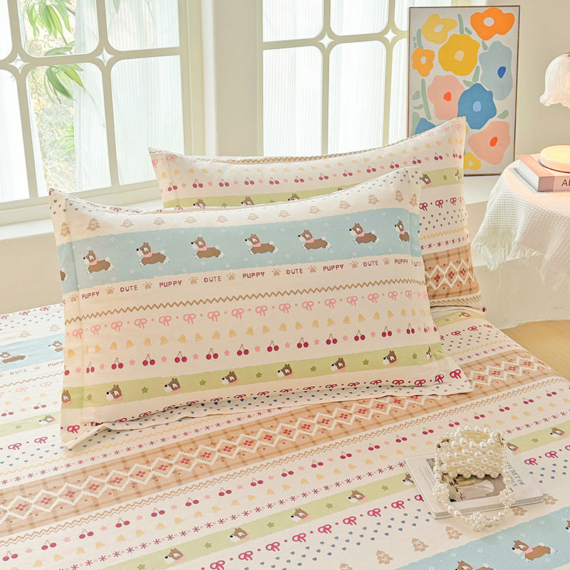 Blumenmuster Kissenbezug Set