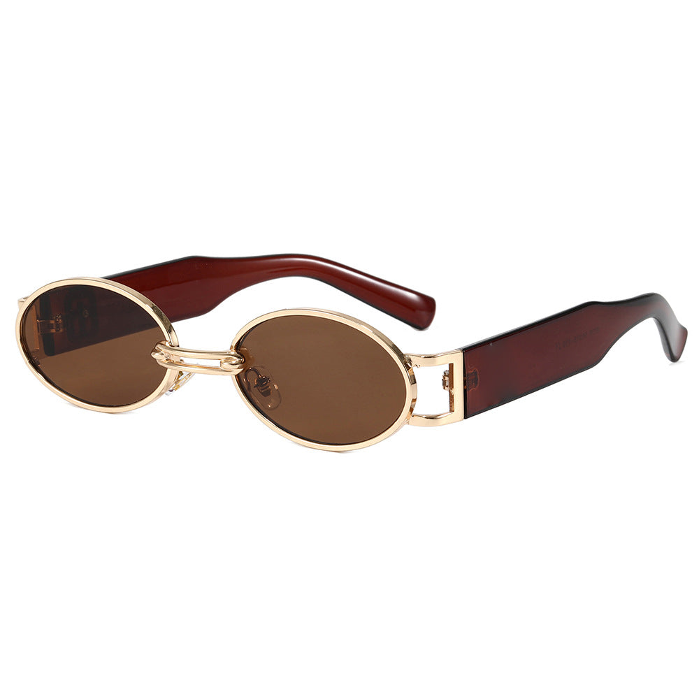 Damen modische Sonnenbrille im ovalen Design Karnz