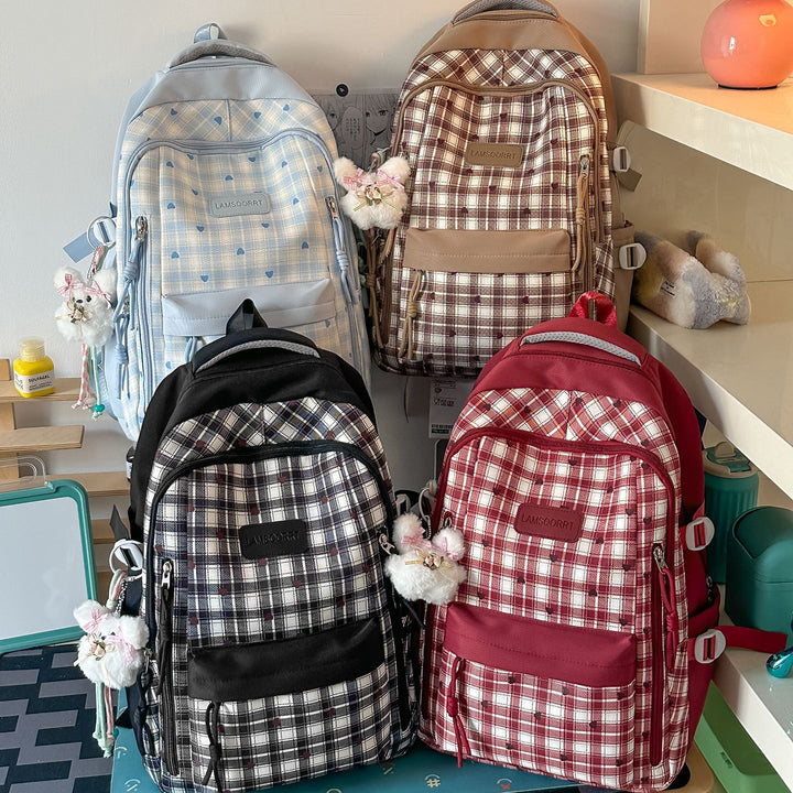 Multi-Funktionale Karierte Rucksack Karnz