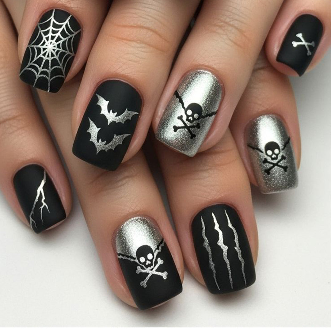Gothic-Themen Acryl Nagelkunst Verlängerungen Karnz