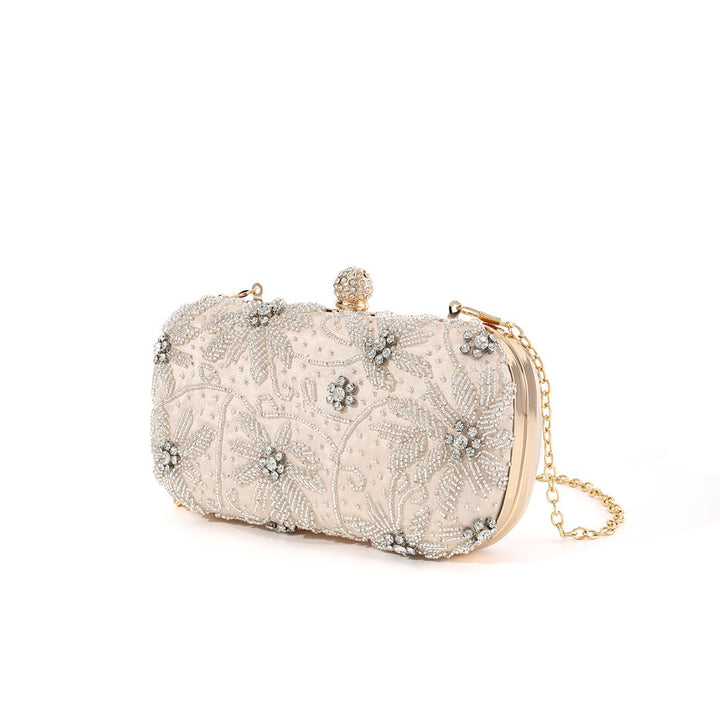 Perlenbesetzte Blumen Abendclutch