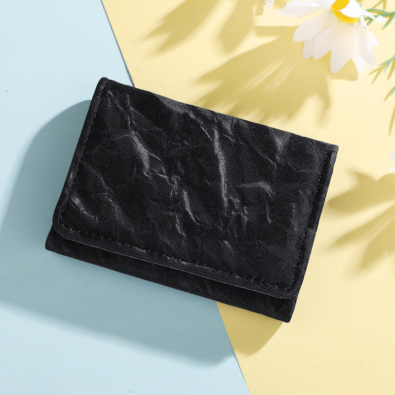 Strukturiertes Leder Klappenwallet