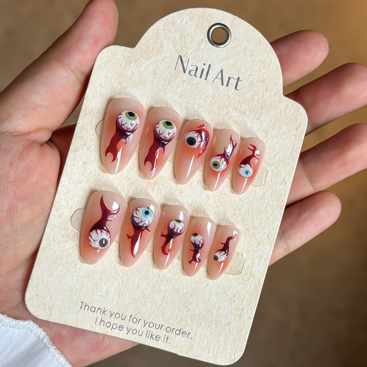 Künstlerisches Lebhaftes Design Press-On Nagelset Karnz