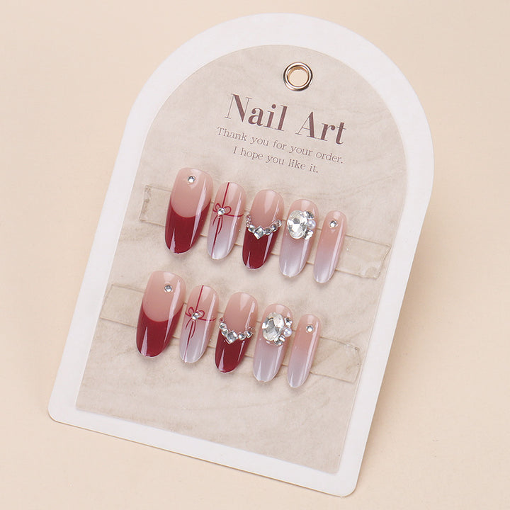 Glänzendes dekoratives Press-On-Nagelset Karnz
