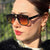 Damen modische quadratische Sonnenbrille mit luxuriösen Details Karnz