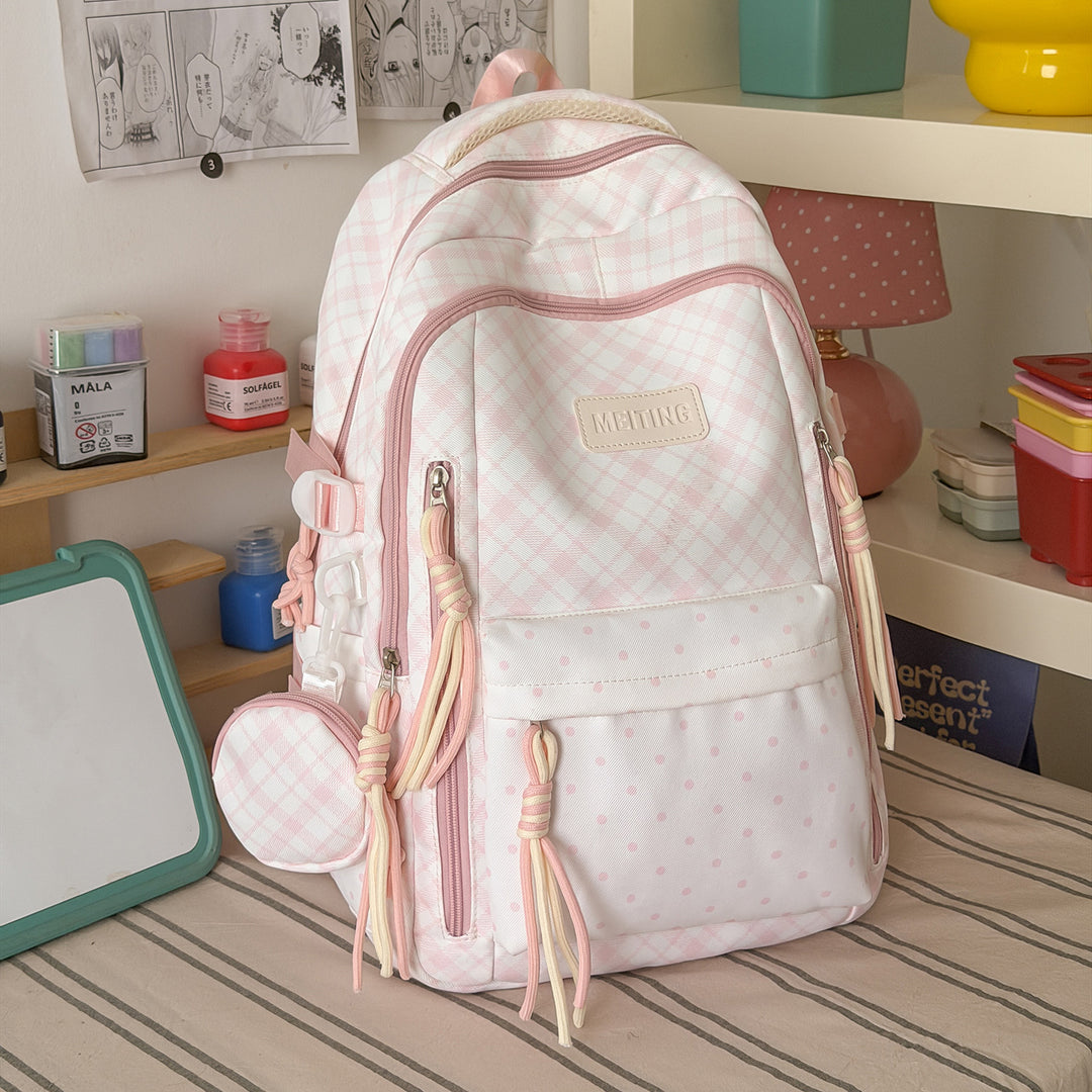 Stylische Karomuster-Rucksack Karnz