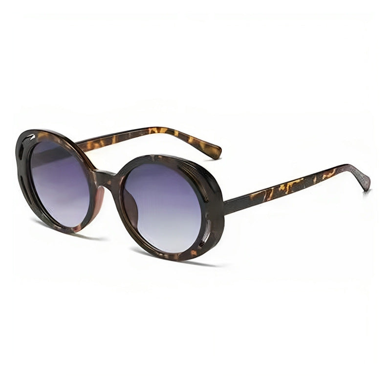 Damen Ovalförmige Designer-Sonnenbrille mit klassischem Detail Karnz