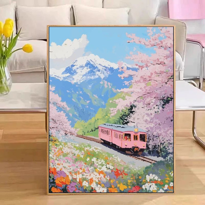 Scenic Train Landschaft Wandkunst Karnz