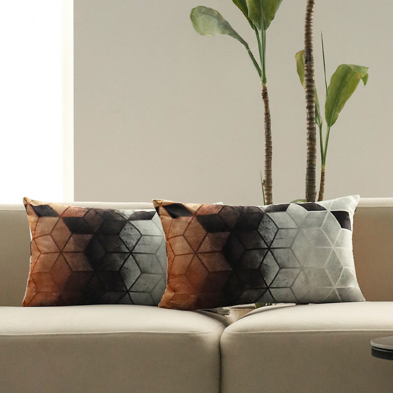 Modernes Kissen mit geometrischem Muster