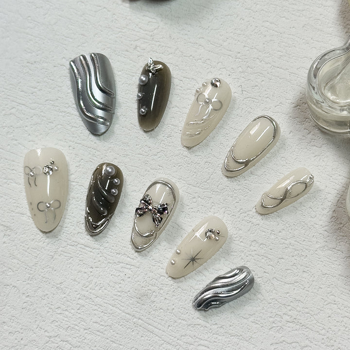 Künstlerische Marmor-Effekt Nagelspitzen Karnz